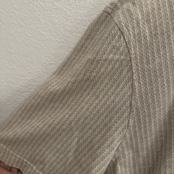 Joseph Abboud Men Polo Shirt Tan Stripped Short Sleeve 2‎ X - Picture 5 of 6